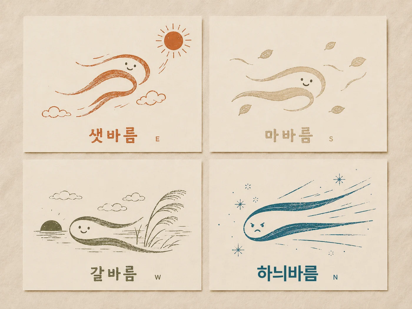 바람 4종 세트